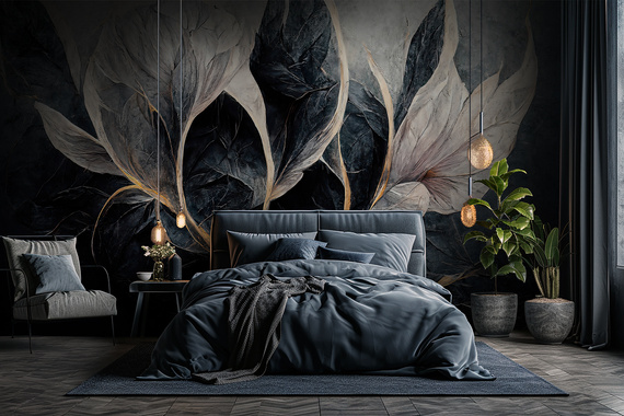 Fototapeta  Kwiat Ze Złotem