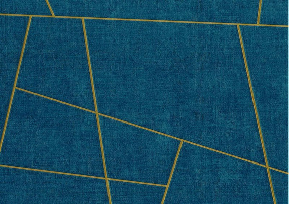 Zmywalna tapeta 24025 geometryczne linie granatowe