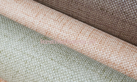 Tapeta jednobarwna w ciepłym jasno brązowym kolorzeprzypominająca tkaninę