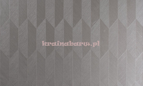 Tapeta geometryczna w  brązowo orzechowym kolorze z wyczuwalną strukturą  i efektem 3D