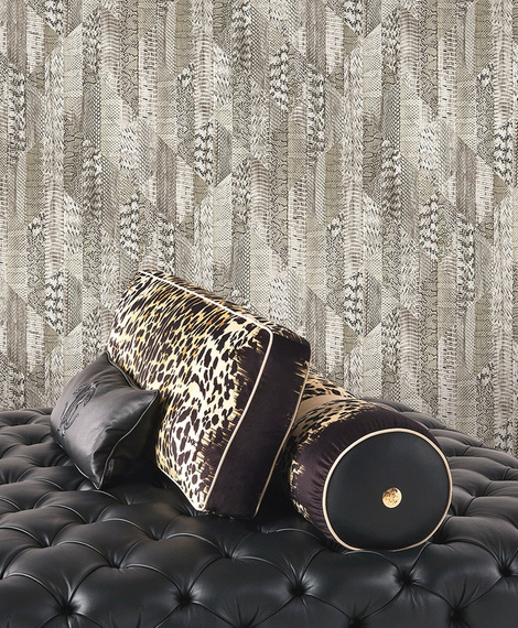 tapeta ekskluzywna RC 19066 Roberto Cavalli skóra węża
