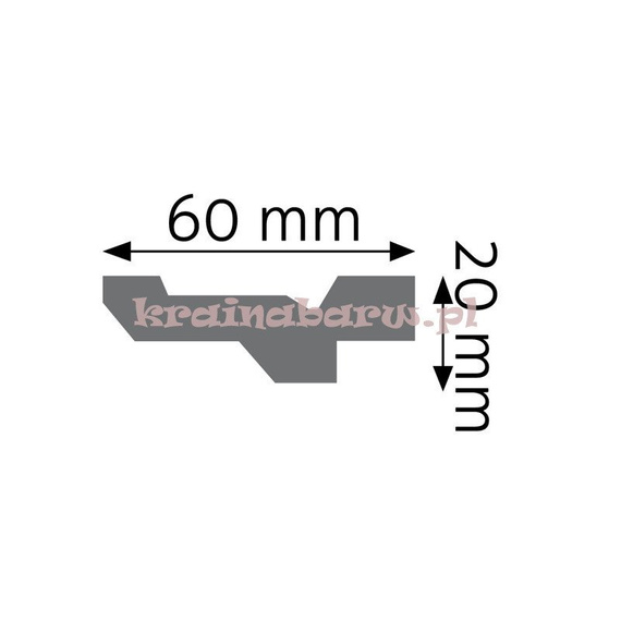 Listwa sufitowa gładka LGG-23 240 x 2 x 6cm