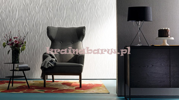 Tapeta zmywalna jednobarwna w odcieniu szarego z wyczuwalną w dotyku strukturą przypominającą tkaninę