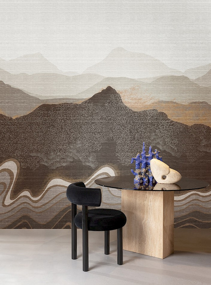 Mural Masureel Nebula Gold abstrakcja góry