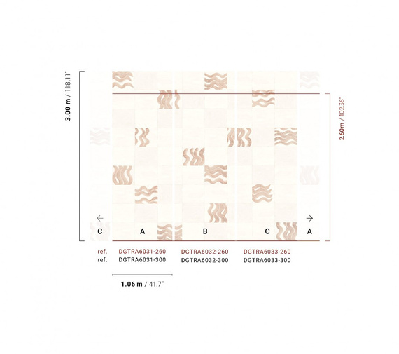 Mural Masureel Yugen  DGTRA6031- 6033 geometryczny wzór