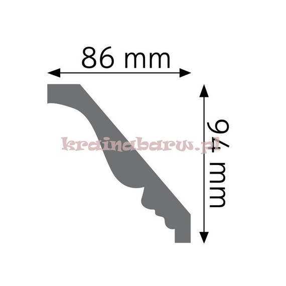 Listwa sufitowa zdobiona LGZ-09F Flex 235 x 9,4 x 8,6cm