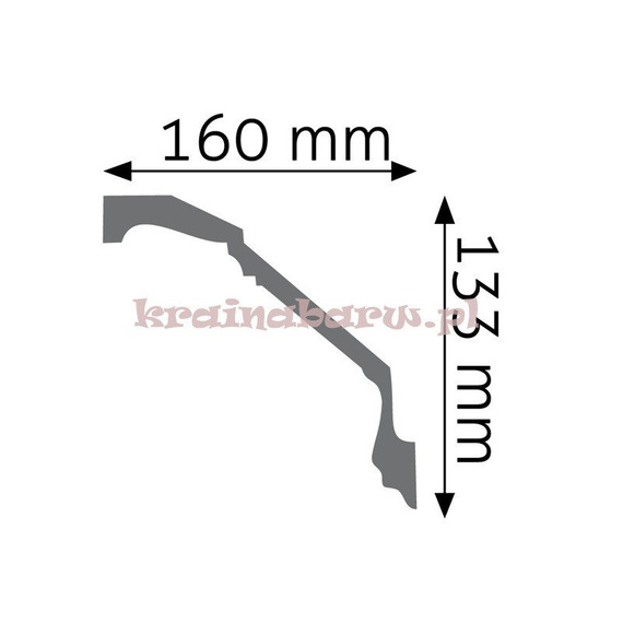 Listwa sufitowa zdobiona LGZ-13 240 x 13,3 x 1,6cm