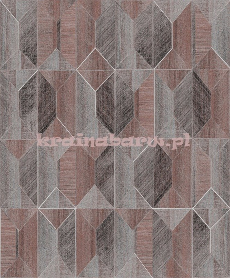 Nowoczesna tapeta geomertyczna figury 3D Rust