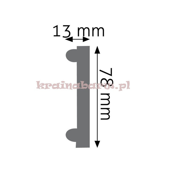 Listwa naścienna zdobiona elastyczna LNZ-01F 235 x 7,8 x 1,3cm