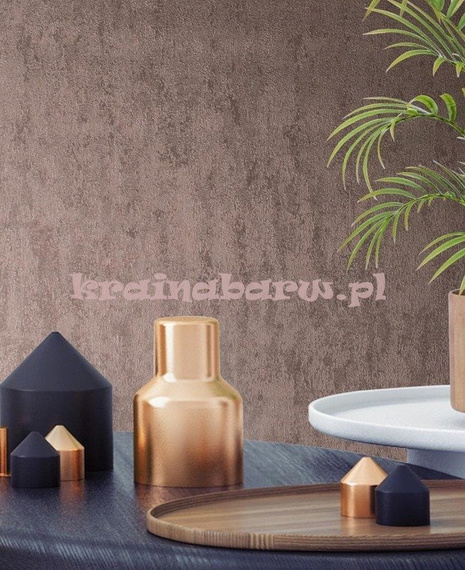 Nowoczesna  tapeta różowe złoto metaliczne jednokolorowe tło