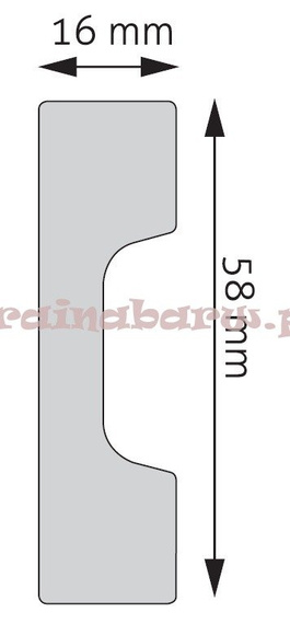 Listwa przypodłogowa LPC-27 244 x 5,8 x 1,6cm