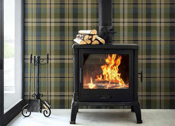 Tapeta Carl Robinson CL71108 szkocka krata tkanina imitacja