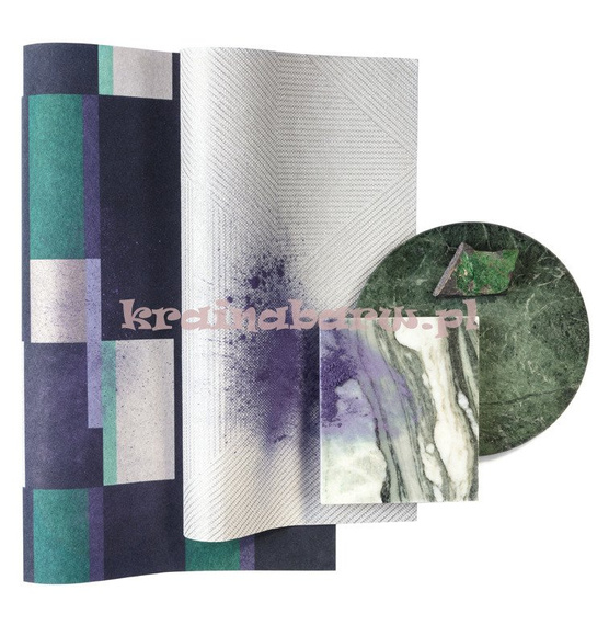 Nowoczesna tapeta geometryczna abstrakcja Prisma Teal