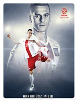 Obraz na tafli PTD228T2 piłka nożna Arkadiusz Milik