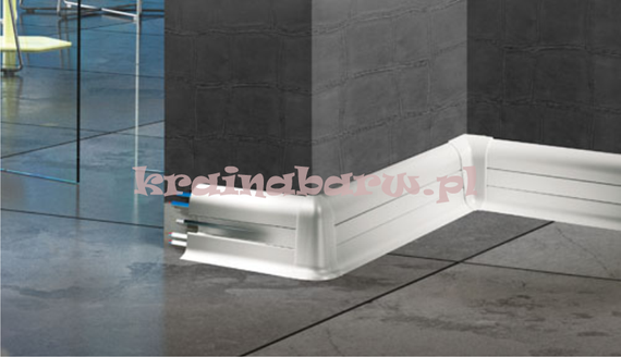 Listwa przypodłogowa aluminiowa LP55 250 x 2,3 x 5,5cm
