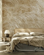 Oryginalny mural Trawy Pampa w  beżach