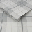 Tapeta klasyczna krata szara