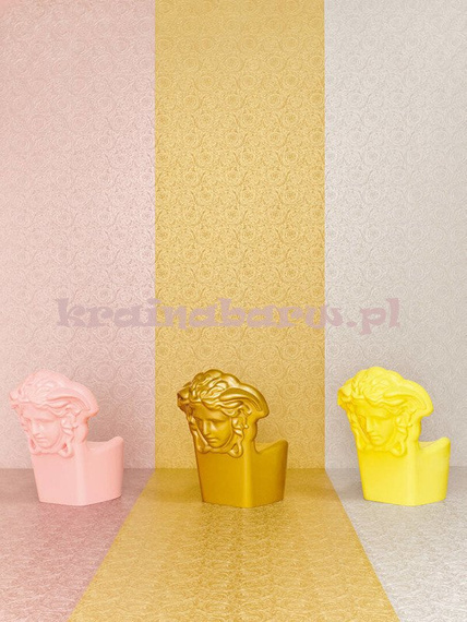 Ekskluzywna tapeta Versace IV klasyczne ornamenty kwiaty metaliczne złoto