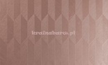 Tapeta geometryczna w różowobrązowym kolorze z wyczuwalną strukturą  i efektem 3D
