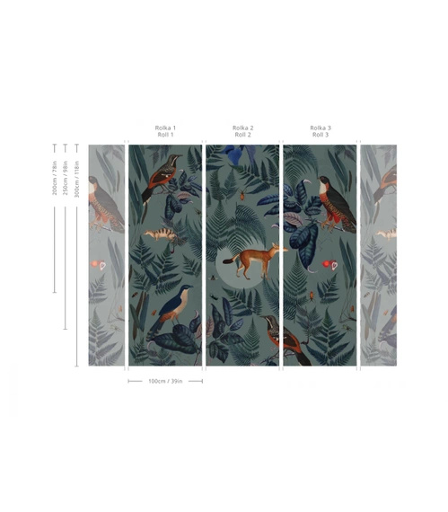 Tapeta Artystyczna Turquoise Fern