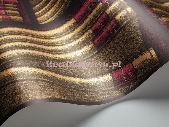 Luksusowa tapeta książki biblioteka złocisto różowa