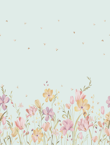 Tapeta Mural CW6129-2 Bee Flowers