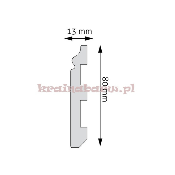 Listwa przypodłogowa LPC-07M 244 x 1,3 x 8cm