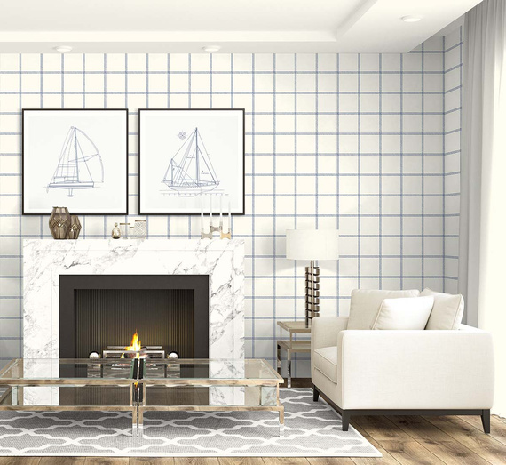 Oryginalna tapeta tekstylna Carl Robinson CL72308 krata