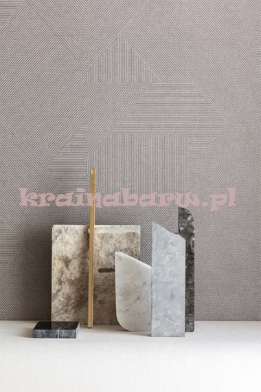 Nowoczesna tapeta duże geometryczne wzory  jasno szara 3D