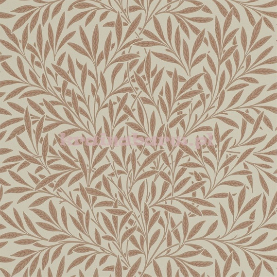 Stylowa tapeta z motywem wierzbowych listków w rudościach