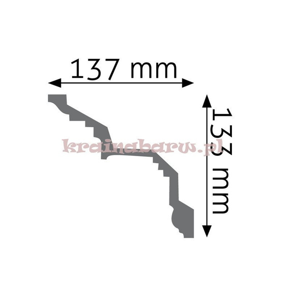 Listwa sufitowa zdobiona LGZ-07 240 x 13,3 x 13,7cm