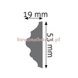 Listwa naścienna zdobiona elastyczna LNZ-05F 235 x 5,3 x 1,9cm