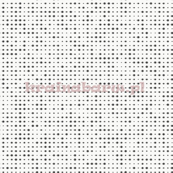 Nowoczesna tapeta w czarne rozmyte kropki kropeczki na białym tle