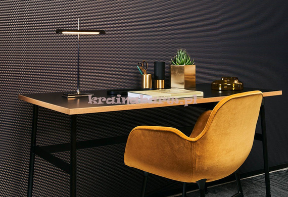 Nowoczesna tapeta z drobnym geometrycznym metalicznym wzorem na szarym matowym tle