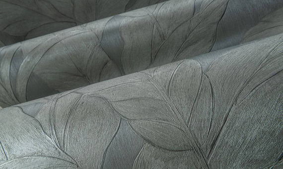 Oryginalna tapeta liście bananowca w bieli