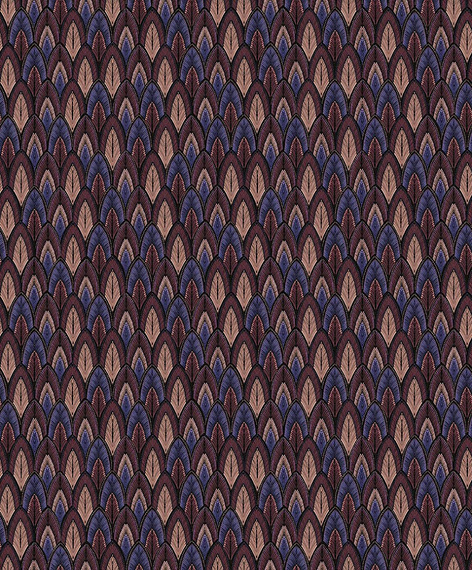 Tapeta Masureel wzór Dabu SUM403 geometryczne liście