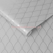 Tapeta geometryczna z metalicznym wzorem na szarym tle art deco