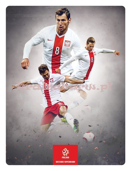 Obraz na tafli PTD231T2 piłka nozna Grzegorz Krychowiak