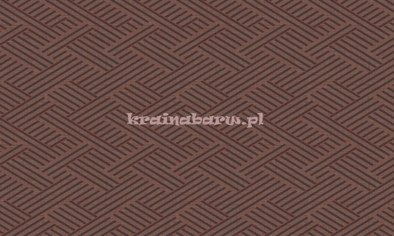 Nowoczesna geometryczna tapeta z dużym wzorem w brązach i czerwieni w stylu Art-Deco z efektem 3D