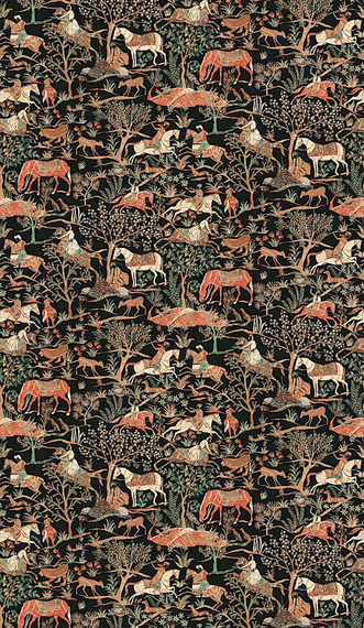 Mural Masureel Marwari Teal indyjskie sceny rodzajowe