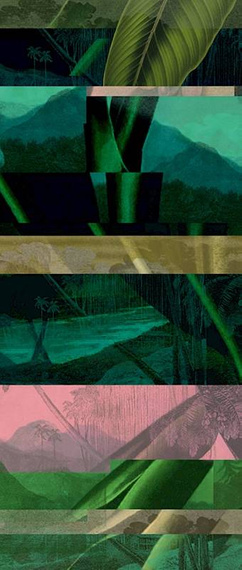 Panel Alocasia Night