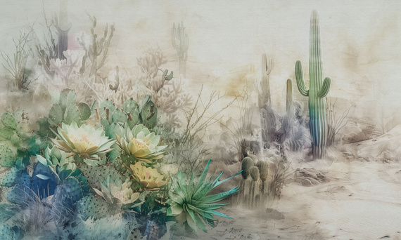 Tapeta artystyczna Wallart Pamo kwiaty