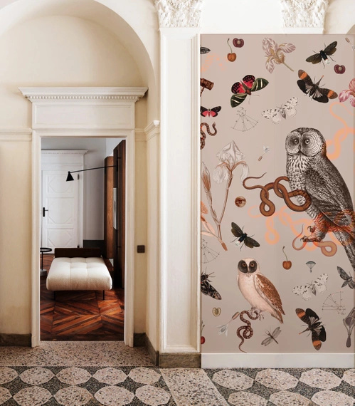 Tapeta Artystyczna Pink Owls