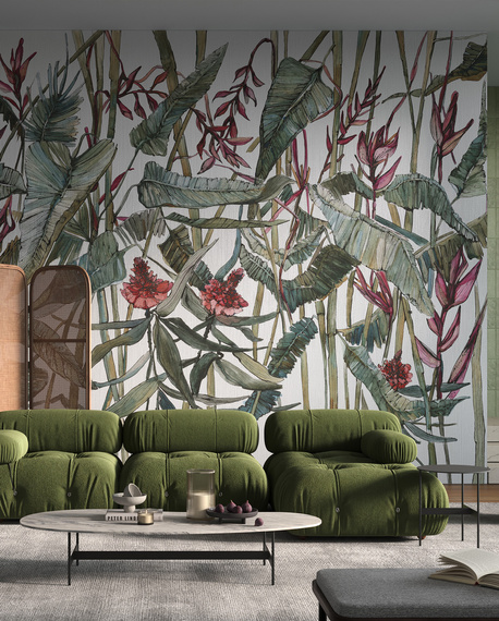 Fototapeta artystyczna Kenzo kwiaty liscie