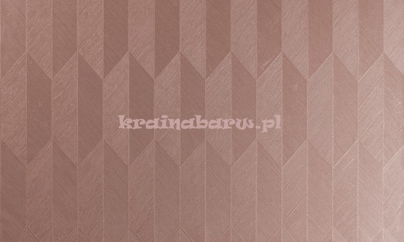 Tapeta geometryczna w różowobrązowym kolorze z wyczuwalną strukturą i efektem 3D