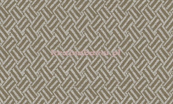 Nowoczesna geometryczna tapeta z  przeplatającymi liniami w brązach na szarym tle w stylu Art-Deco