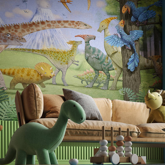 Fototapeta dla dzieci Wesołe Dinozaury Jurassic