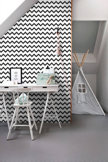 Tapeta 139115 zygzak czarno biały