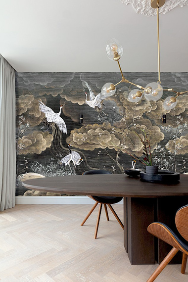 Mural Masureel Byobu DGTRA4021- 4023 żurawie