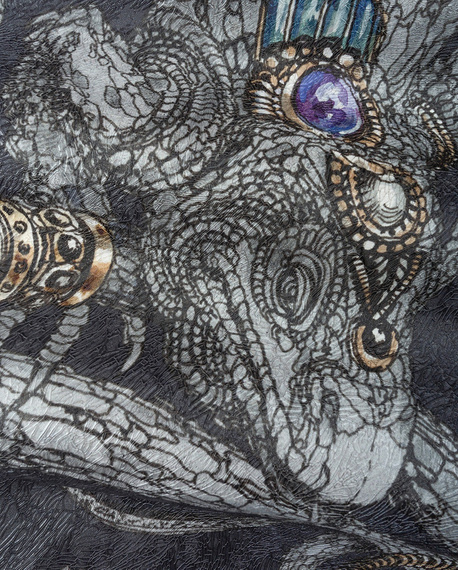 Oryginalny mural kameleon Hypno